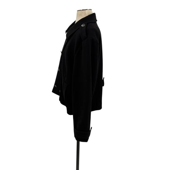 Universal Standard Nadia Military Jacket Crepe Jersey Black Plus Size 18‎ 20 - Picture 6 of 13